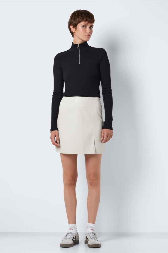 NMCLARA PENNY PU HW SLIT SKIRT NOOS 27021277 Moonbeam